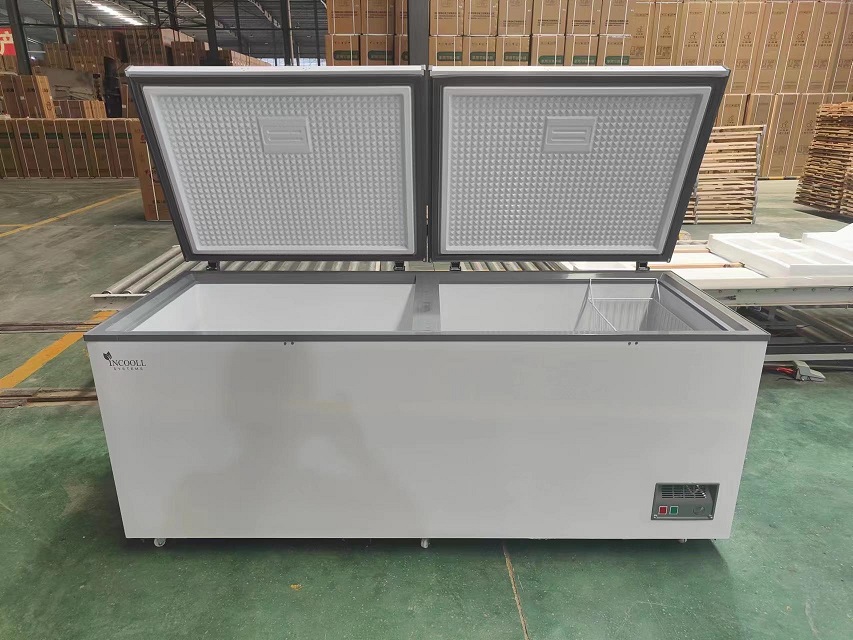 800 liter double door chest freezer