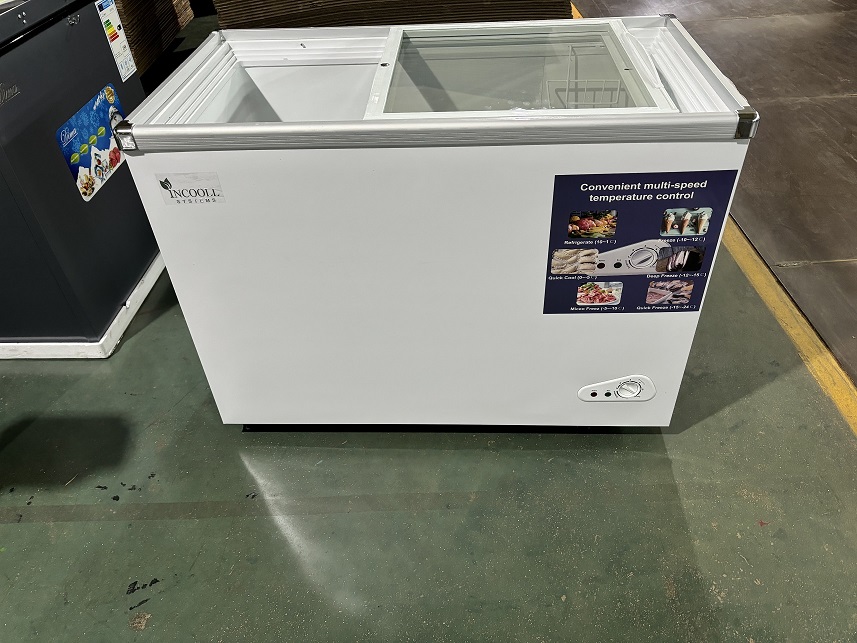 288 liters chest freezer with glass door
