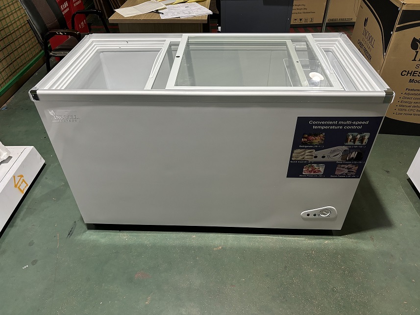 368 liters chest freezer with glass door